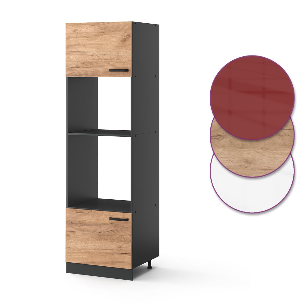 Vicco Armoire micro-ondes R-Line, Chêne de force doré, 60cm - 6