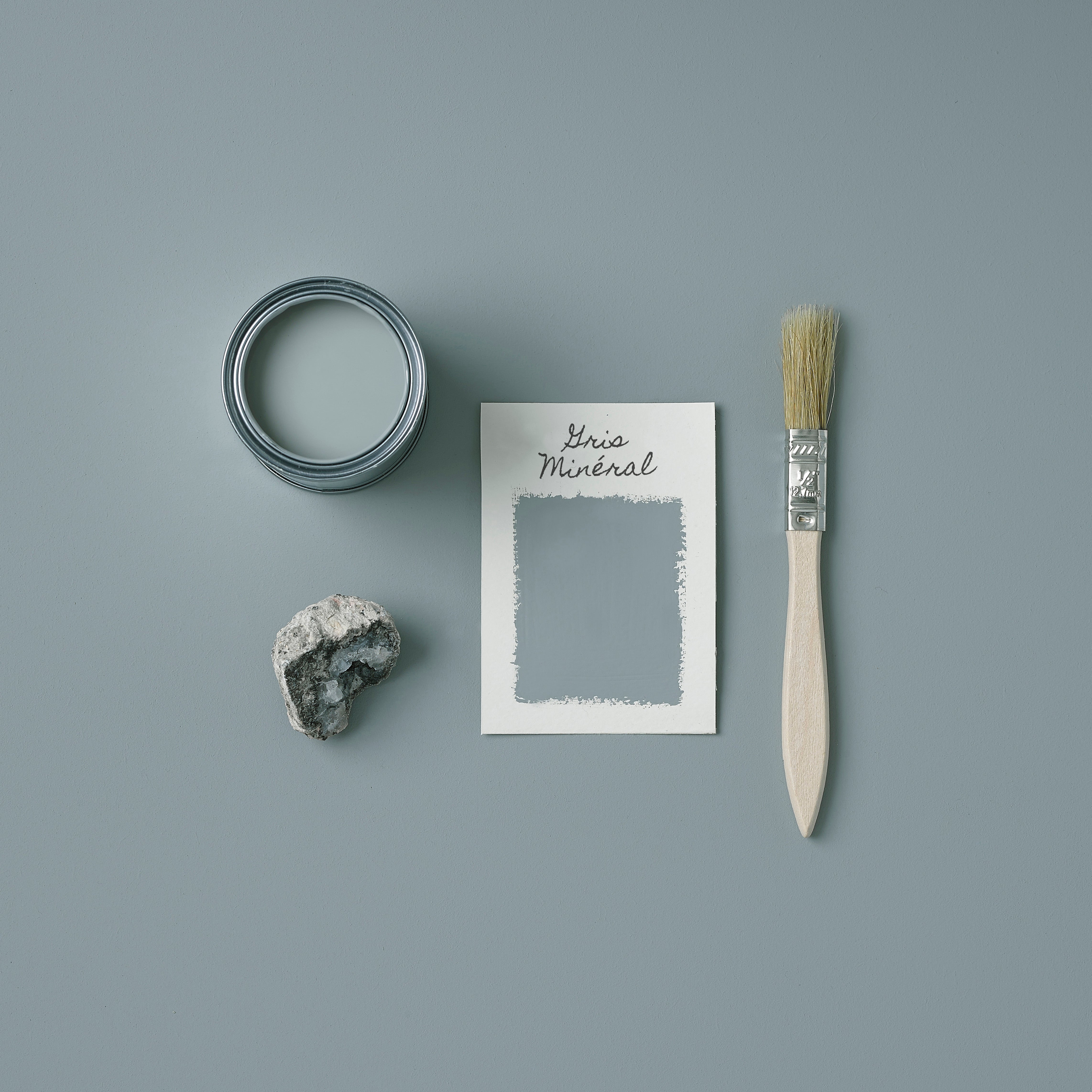 Peinture Grise pour Meubles Chalky Mat Poudré RUST-OLEUM - Gris Minéral 750ml (10,5m² avec un pot) - 4