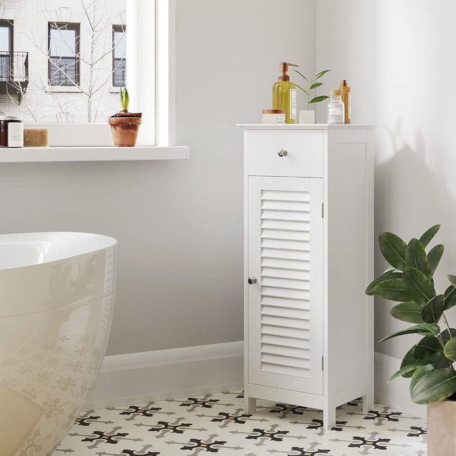 SoBuy - Armadietto Terra Da Bagno, mobiletto Salvaspazio, Bianco, frg127-w, it SoBuy - Armadietto Terra Da Bagno, mobiletto Salvaspazio, Bianco, frg127-w, it