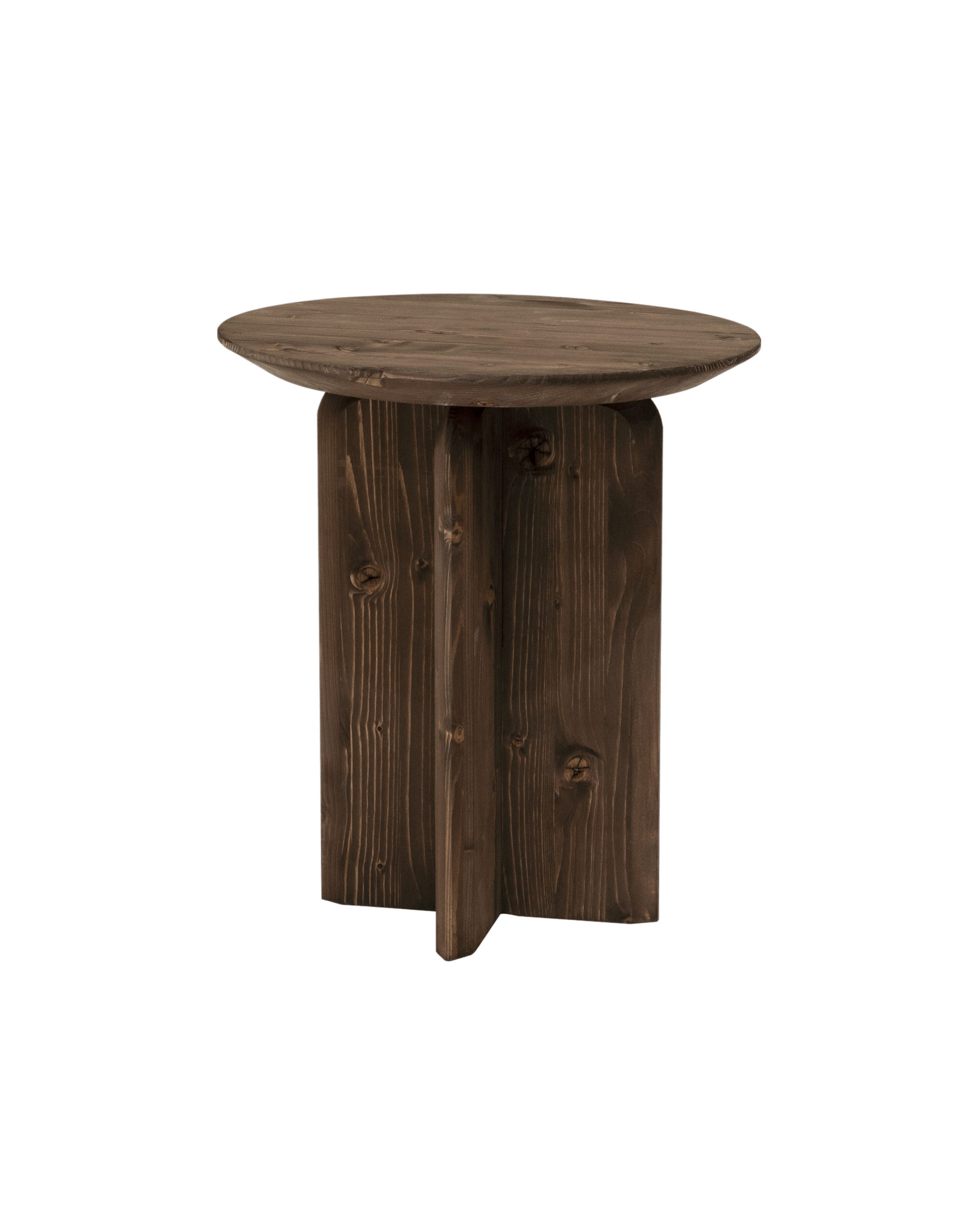 BLOOM - Table d'appoint en bois massif ton noyer 50x45cm - DECOWOOD ...