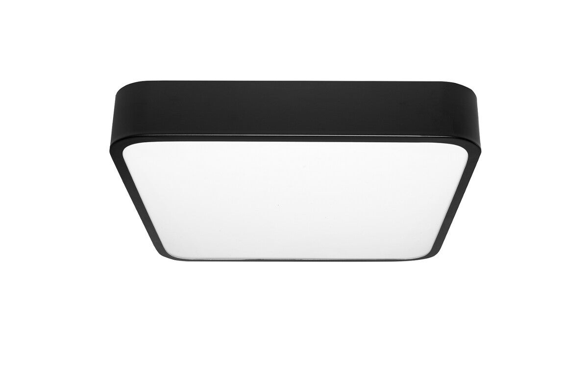 Plafon Hollywood kwadratowy czarno-biały LED 24W 4000K 2160lm wym: 5 x 30 cm IP20 metal IdeaLED