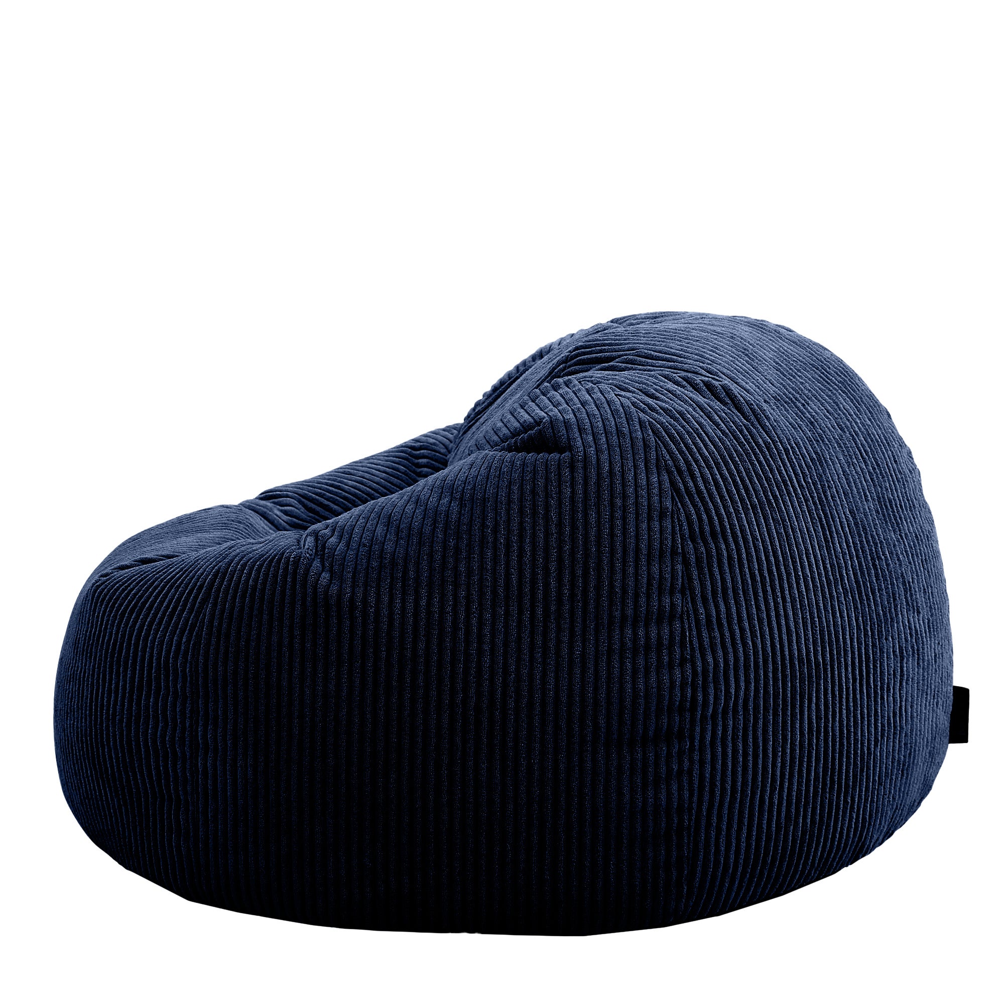 Pouf fauteuil Icon velours côtelé bleu marine, salon, chambre, 85x85cm, Made in Allemagne, Oeko-Tex® - 5