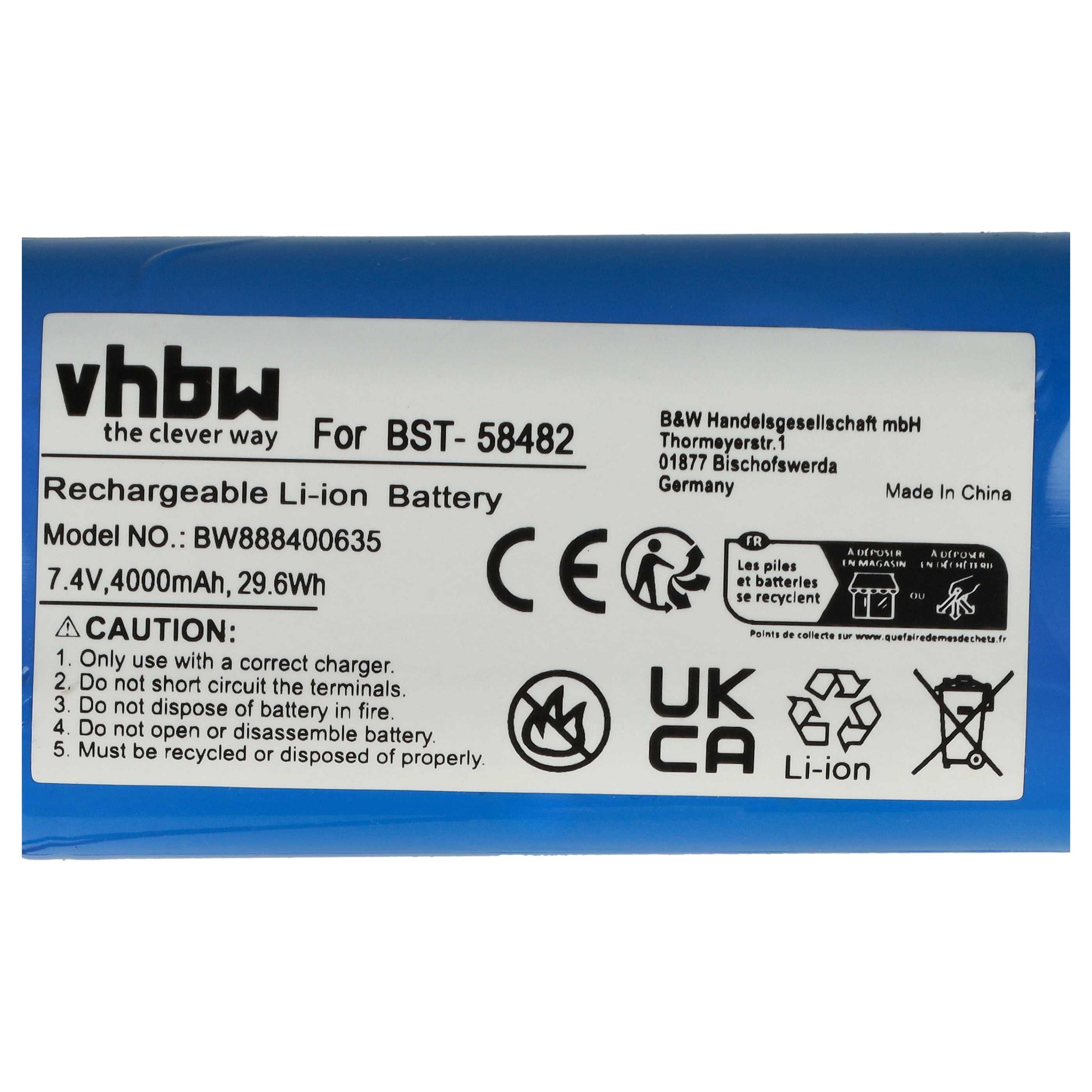 vhbw batteria compatibile con Bestway Flowclear Aquatronix pulitrice (4000mAh, 7,4V, Li-Ion) - 4