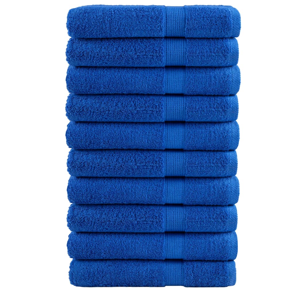 Ręczniki premium, SOLUND, 10 szt., niebieskie, 80x200 cm, 600 g/m² vidaXL