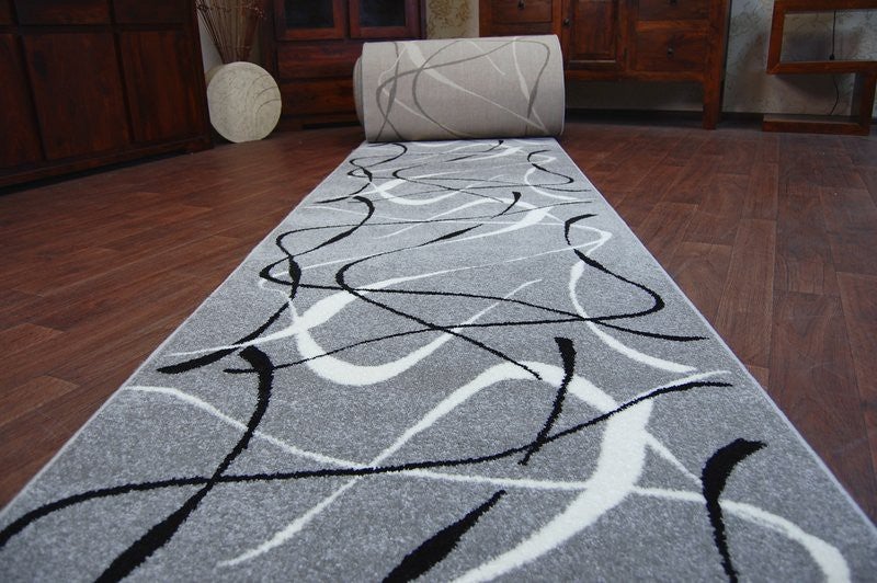 Tapis de couloir SILVER CHOCO gris 120 cm 120x160 cm - 2