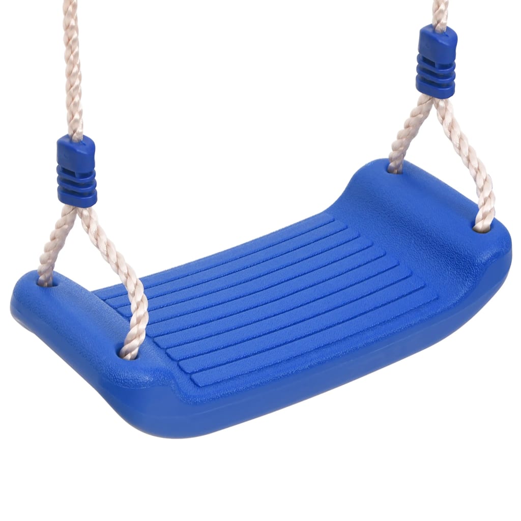 Assentos de baloiço com cordas 2 pcs 37x15 cm polietileno azul - 5
