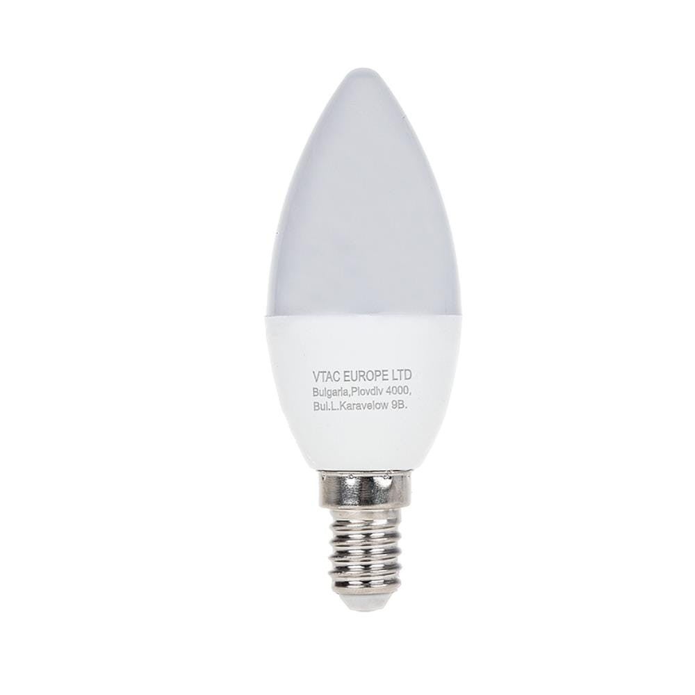 Lampadina a candela LED E14 4W VT-1818 - 6400K - 2