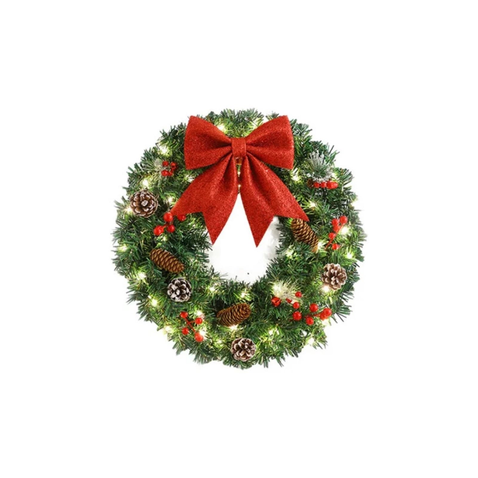 Ghirlanda Natalizia Artificiale 1,8m Con Luci LED Calde E Pigne – Verde Real Touch Per Camino E Scale - 5