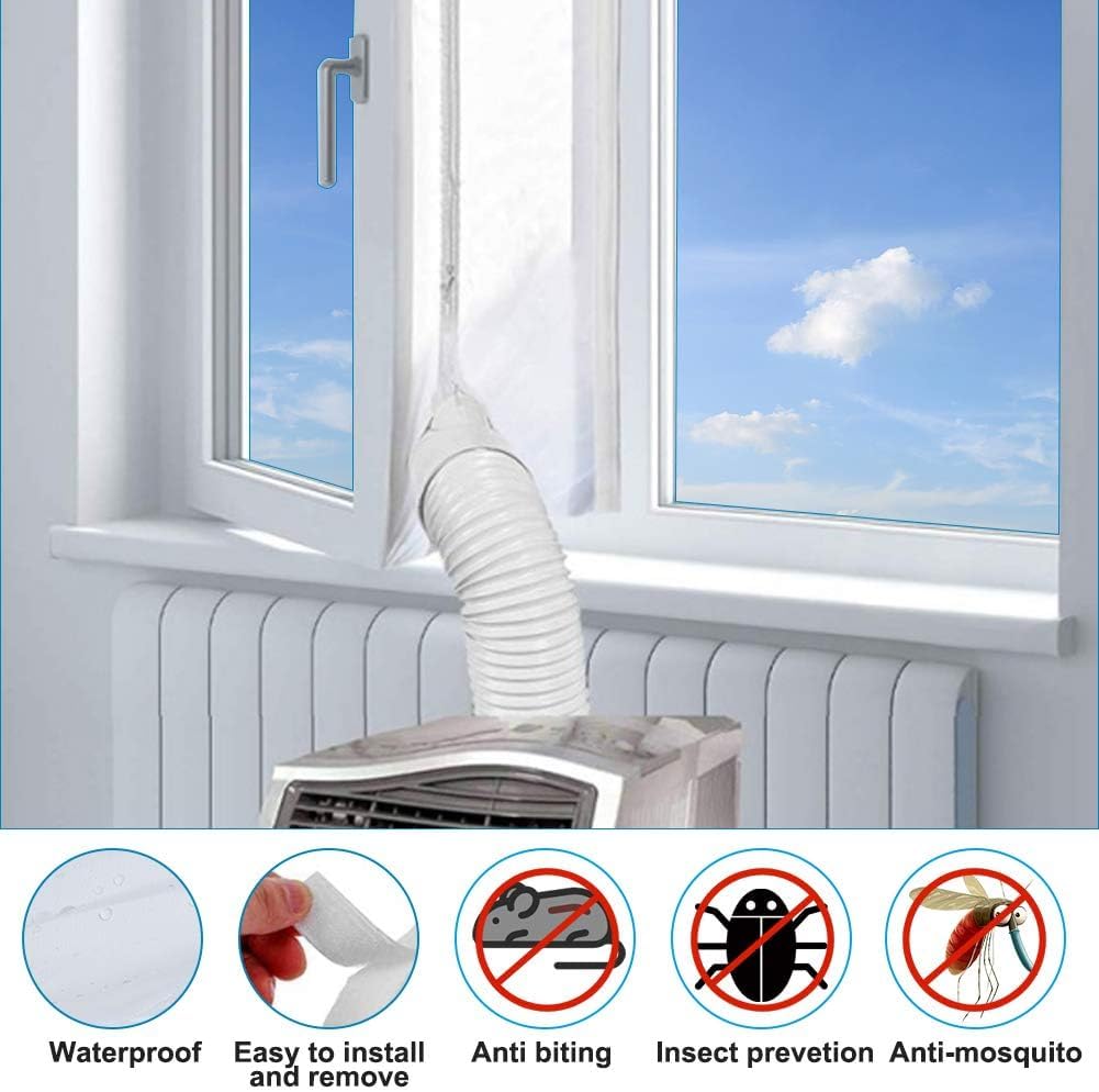10x 500CM Joint de Fenêtre Climatisation Mobile - Accessoire Climatiseur Portatif Fonctionne avec Les Unités De Climatisation Mobiles et Sèche-Linge - 2