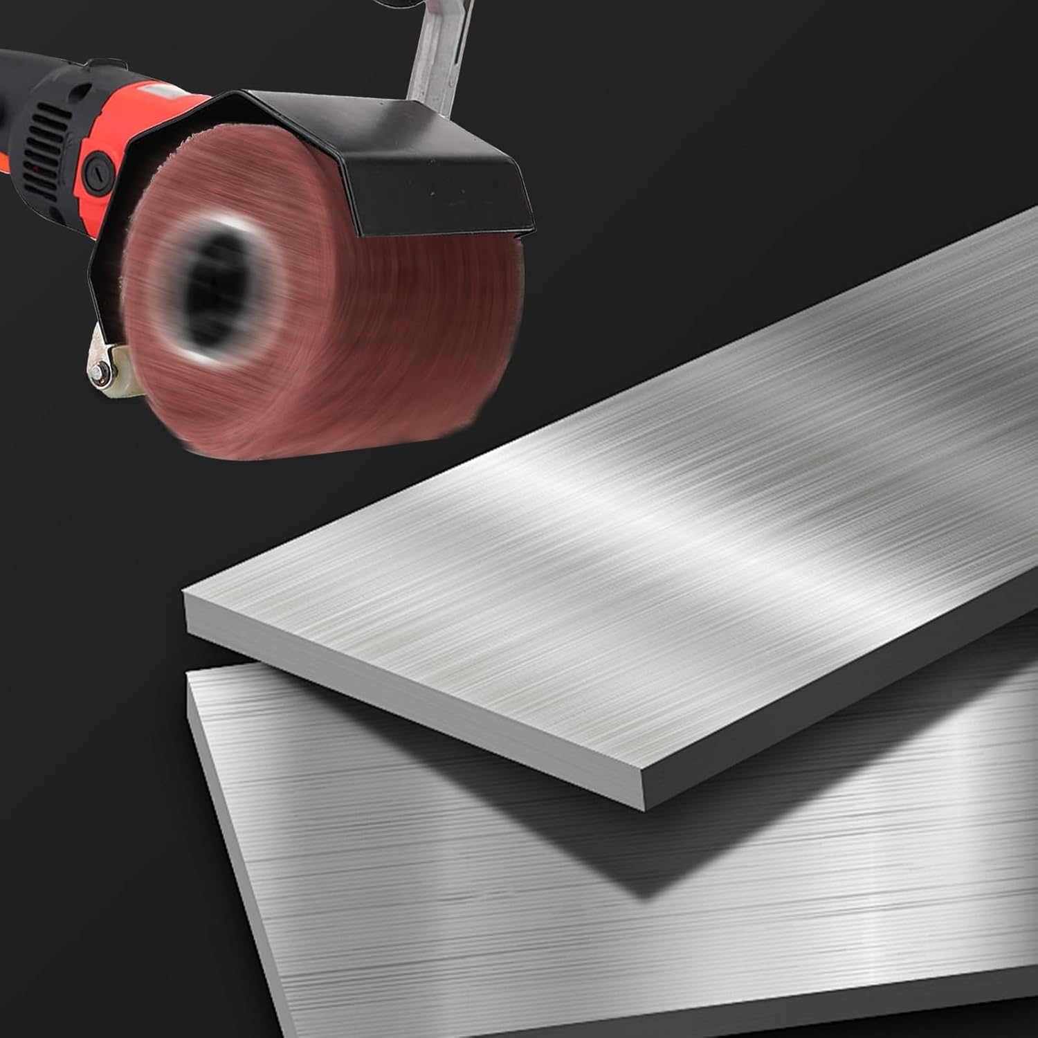 Lot De 2 Brosses Abrasives Grain 80 Pour Ponceuse - 100 Mm X 120 Mm - Nylon Et Oxyde D'aluminium - Pour Bois, Métal, Décapage