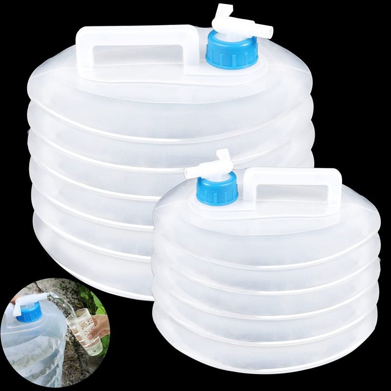 Bidon 10l Bidon Eau 15l, Set De 4 Bidons Pliables Et Portables Pour Eau