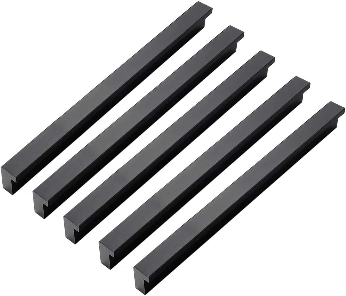 Pomelli e tiranti tondi in alluminio nero/argento 10 pezzi per armadi e