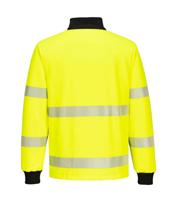 Sweatshirt Demi-Zippé PW3 Hi-Vis Jaune/Noir 5XL - 2