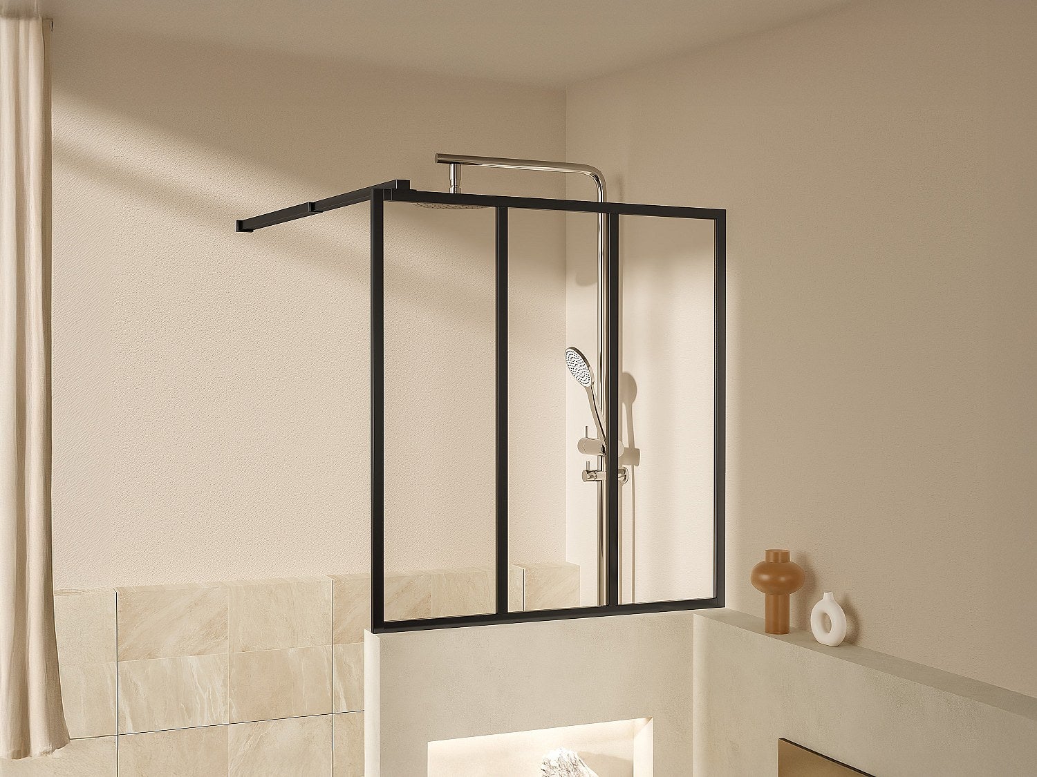 Kabina prysznicowa w stylu industrialnym - 90 x 100 cm - ZONIVRA