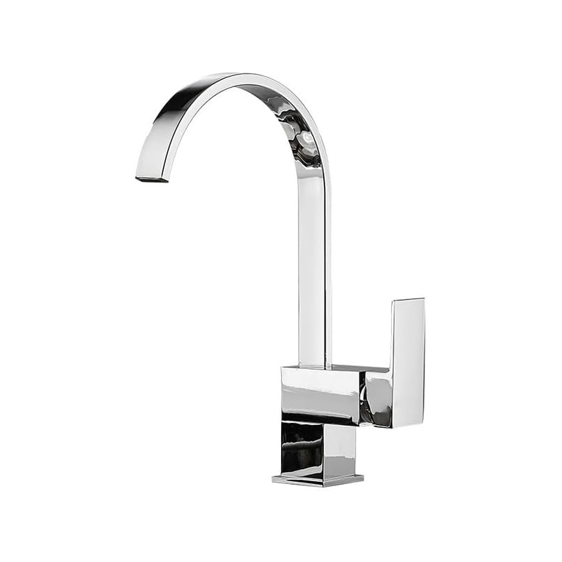 Bateria kuchenna z wysoką, kwadratową wylewką - Bateria zlewozmywakowa (stop ocynkowany)