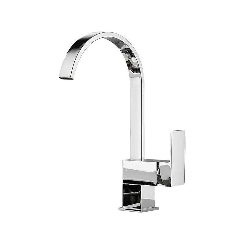 Bateria kuchenna z wysoką, kwadratową wylewką - Bateria zlewozmywakowa (stop ocynkowany)