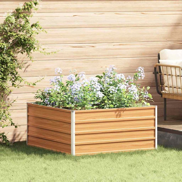 vidaXL Jardinière surélevée Marron Clair 100 x 100 x 45 cm