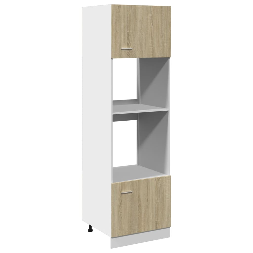 Mobile per microonde in compensato color rovere 60x57x207 cm | Leroy Merlin