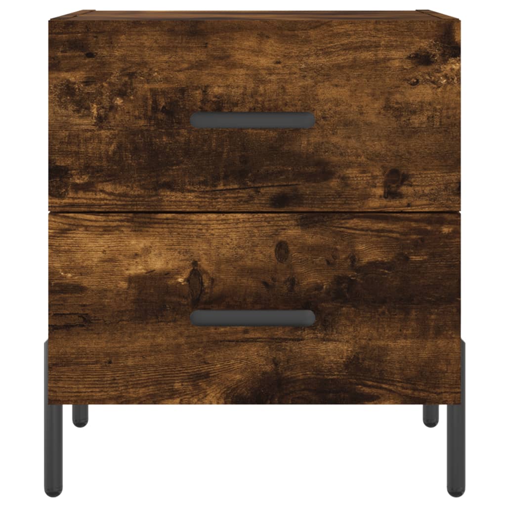 Maison Exclusive - Table de chevet chêne fumé 40x35x47,5 cm bois d’ingénierie - 6