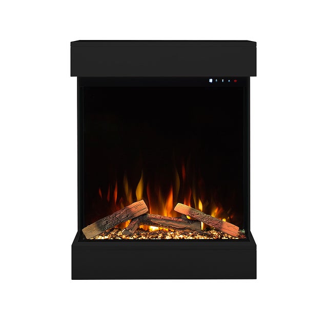 Tempo Style - Kominek elektryczny CALLIOPE Czarny z ramą z płyty MDF i efektem prawdziwego ognia 750 - 1500 W