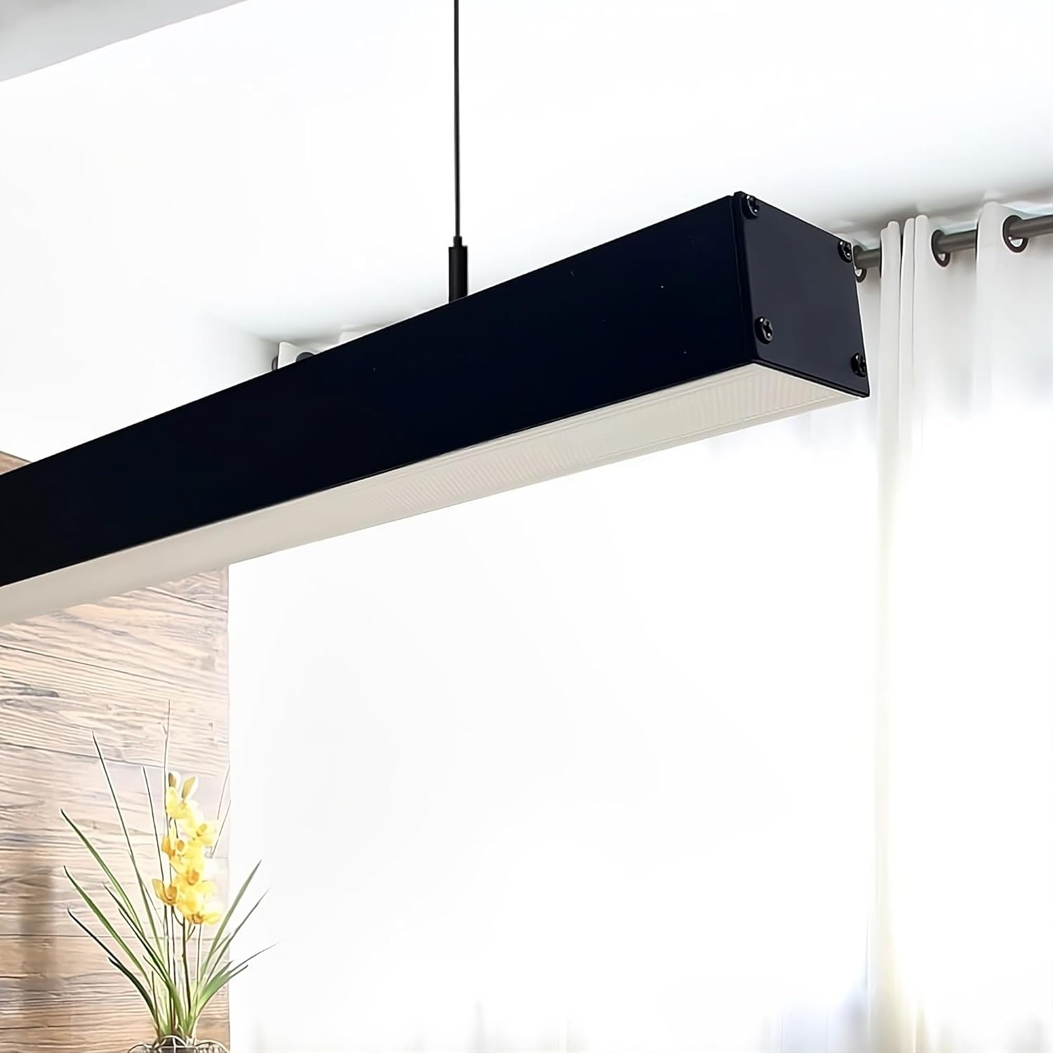 Lampada a sospensione LED Delta, 130 cm, nero