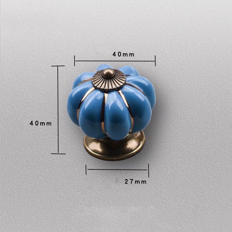 DOJA Barcelone | Poignée De Meuble Vintage Motif Rose D'Automne | 106 * 26 * 19mm | Zinc-Aluminium Et Porcelaine | Pour Cuisine Et Porte