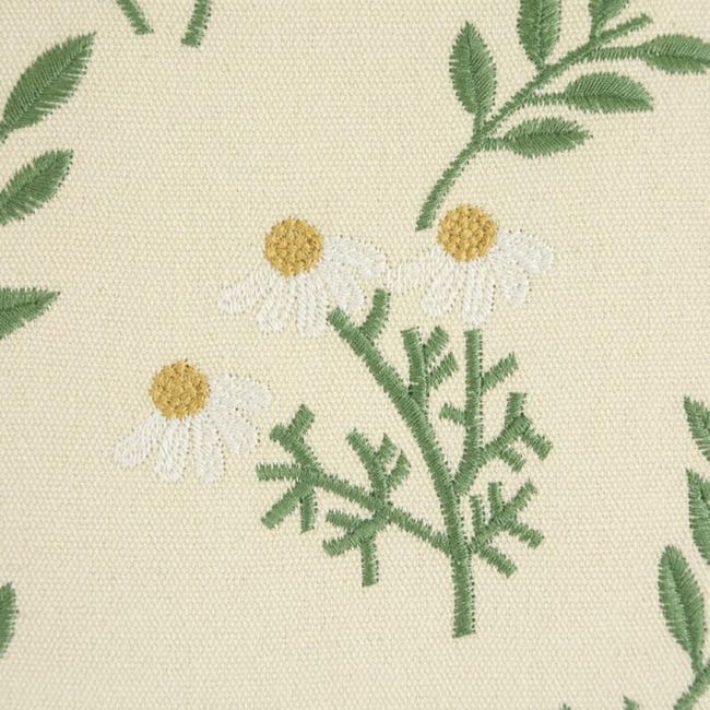 Federa Cuscino Decorativa 45x45 Cm Con Margherite E Fiori – Cotone E Lino Ecologico, Stampa Su Entrambi I Lati, Per Divano E Letto