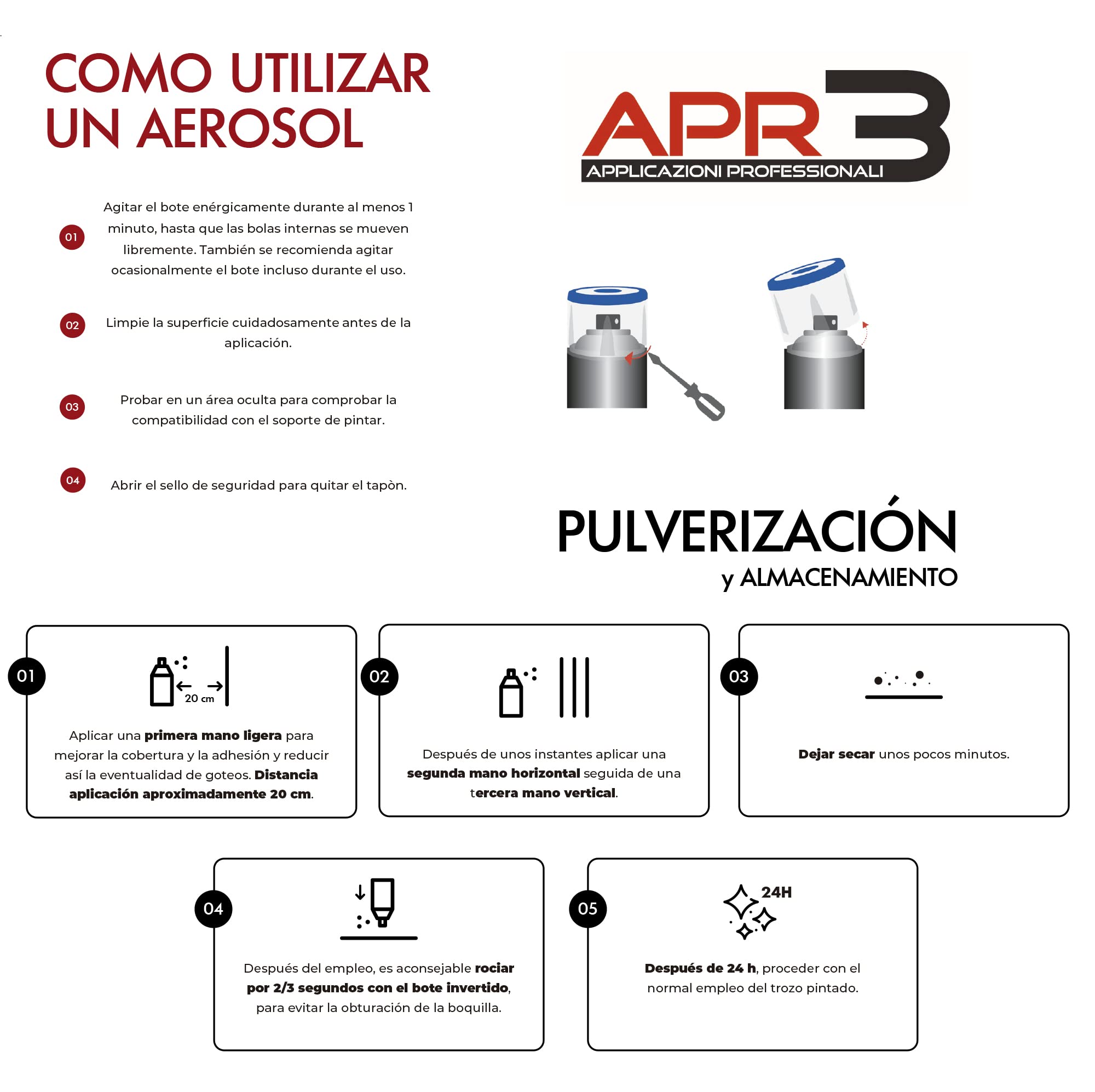 APR3 S4001013 - Smalto Acrilico Spray Multiuso, Bianco Perla, 400 ml, 1 Pezzo - 4