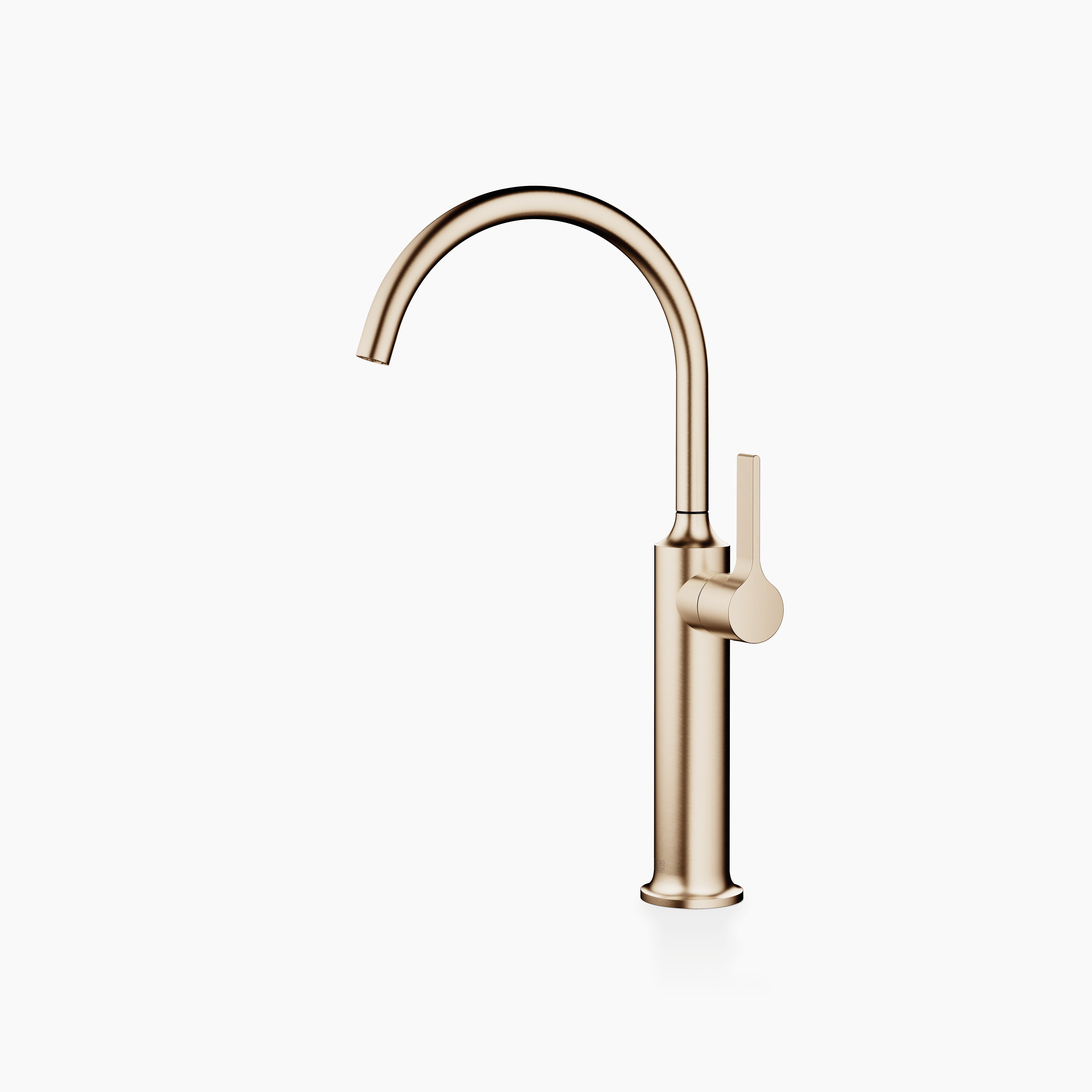 Dornbracht vaia mezclador monomando de lavabo con pie elevado sin juego de desagüe, proyección de 201 mm, 33534809-46, color: champán cepillado