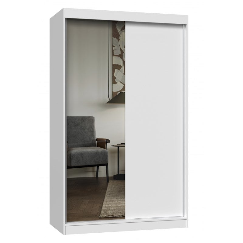 Szafa Przesuwna Topeshop Iga 120 cm 1 Lustro Biel Mat 61x120x200 cm 1 szt.