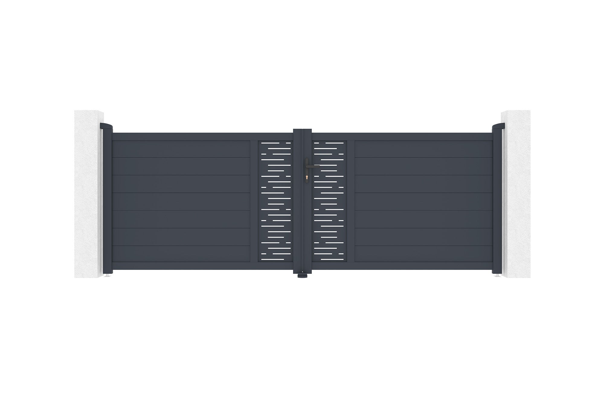 Brama skrzydłowa 3,5m ARLBERG H.120 aluminium szare