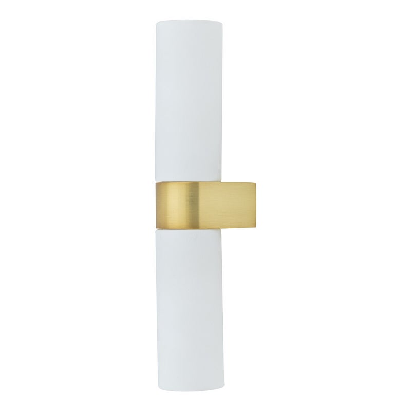 Kinkiet ścienny Natalie mosiężno-biały 2xG9x10W wym: 29,5 x 5 x 7 cm aluminium IP44 Nowodvorski Lighting