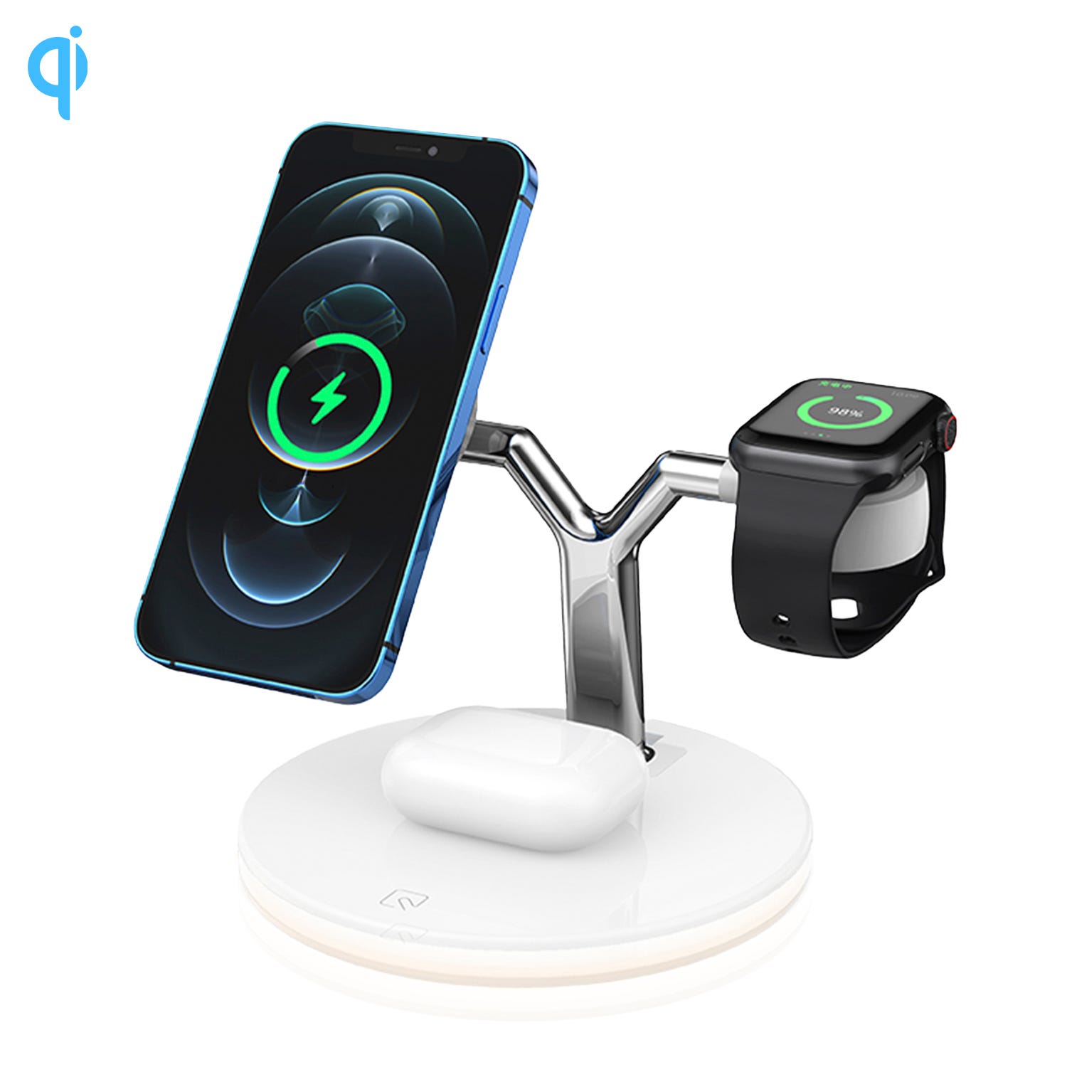 Caricatore Wireless 15W 3 In 1 Ricarica Wireless Huaqmok Caricabatterie Caricatore Wireless 15W 3 In 1 Ricarica Wireless Huaqmok Caricabatterie