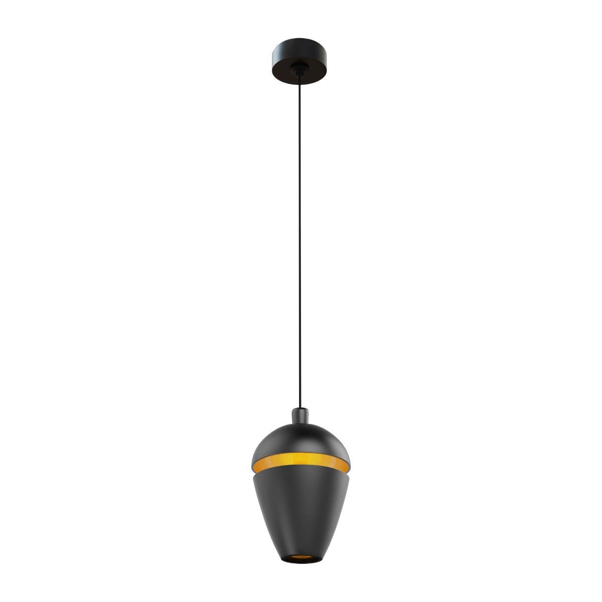 Lampa wisząca COMETSHINE LED 8W Ciepła biel 480lm czarno-złota wym: 150 x 8,3 x 8,3 cm Maxlight