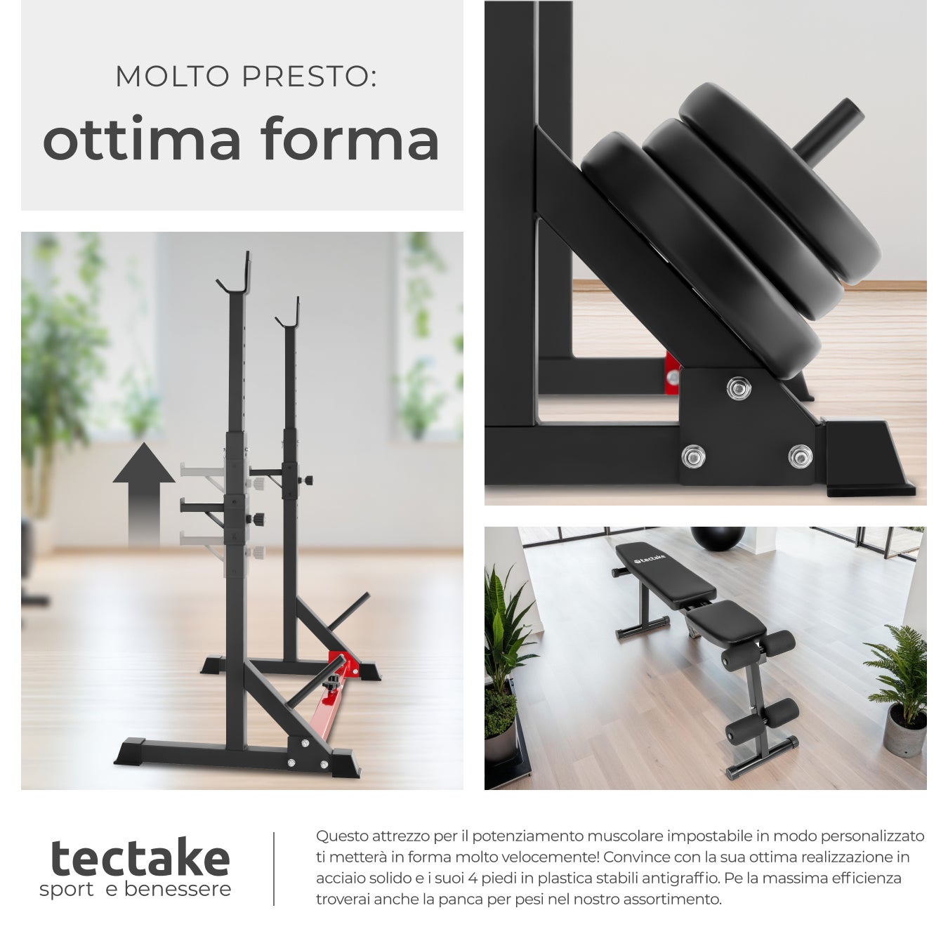 Rack para agachamentos APOLLO com suporte para pesos - 4