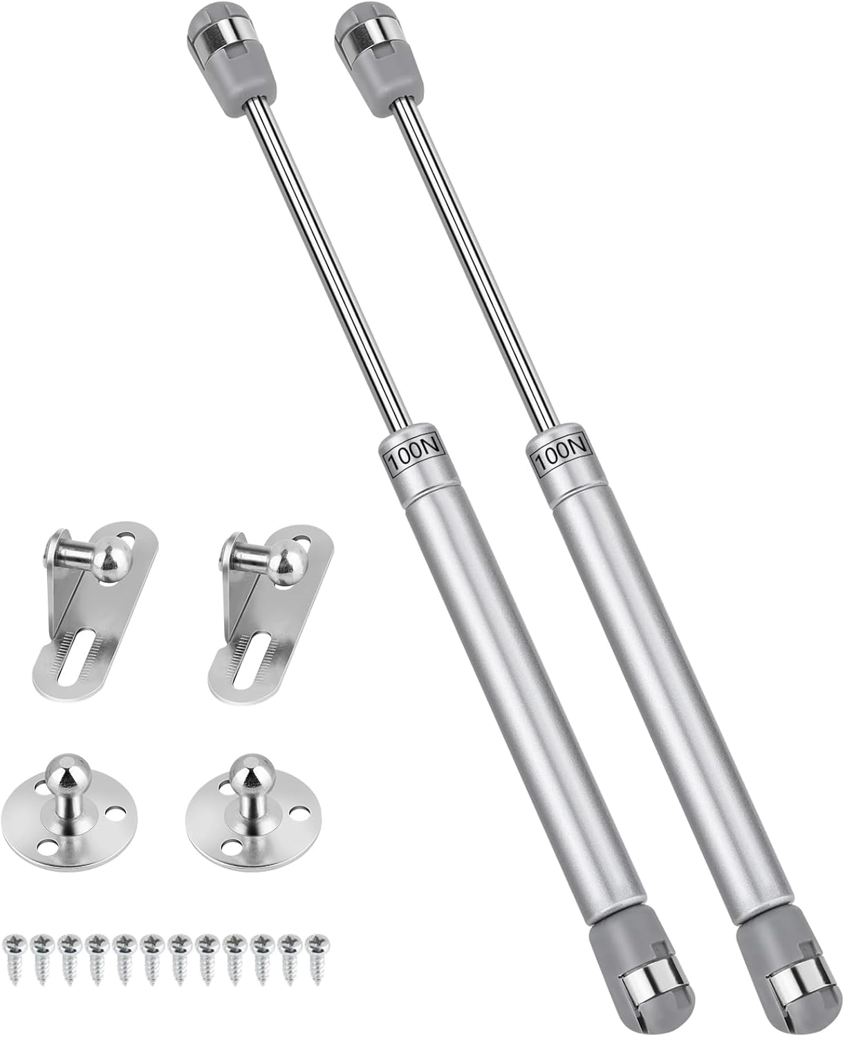 Sprężyna gazowa hydrauliczna 100 N/10 kg, odpowiednia do zawiasów drzwi szafek kuchennych, 2 sztuki