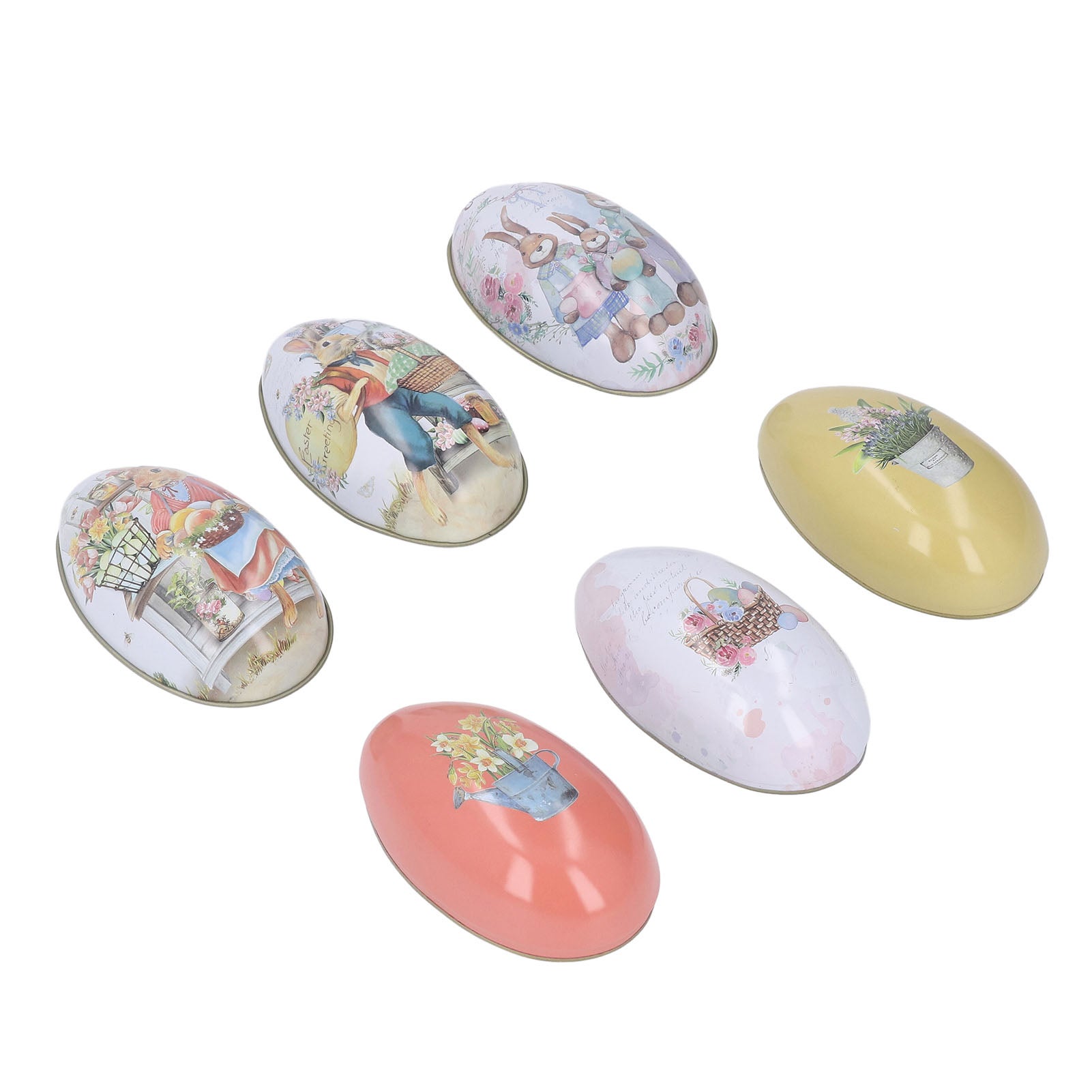 Boîtes en fer en forme d'œuf de Pâques, décoration, bonbons, bijoux - 3
