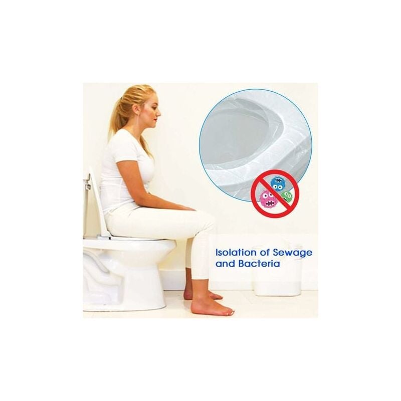 WC Jetable, Protection Toilette wc Jetable 100 PCS Couvre Siege Lunette wc Emballage Individuel , Standard Cuvette Toilette Papier - 4