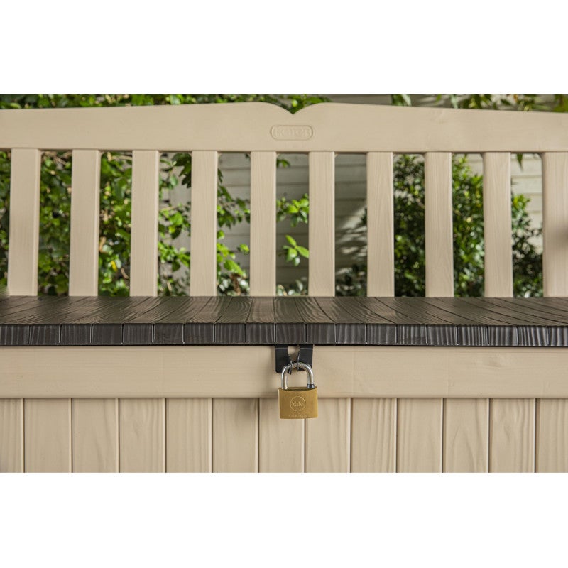 Cassapanca in Resina Eden Storage Bench Beige Cm. 140X60X84H Keter - 3