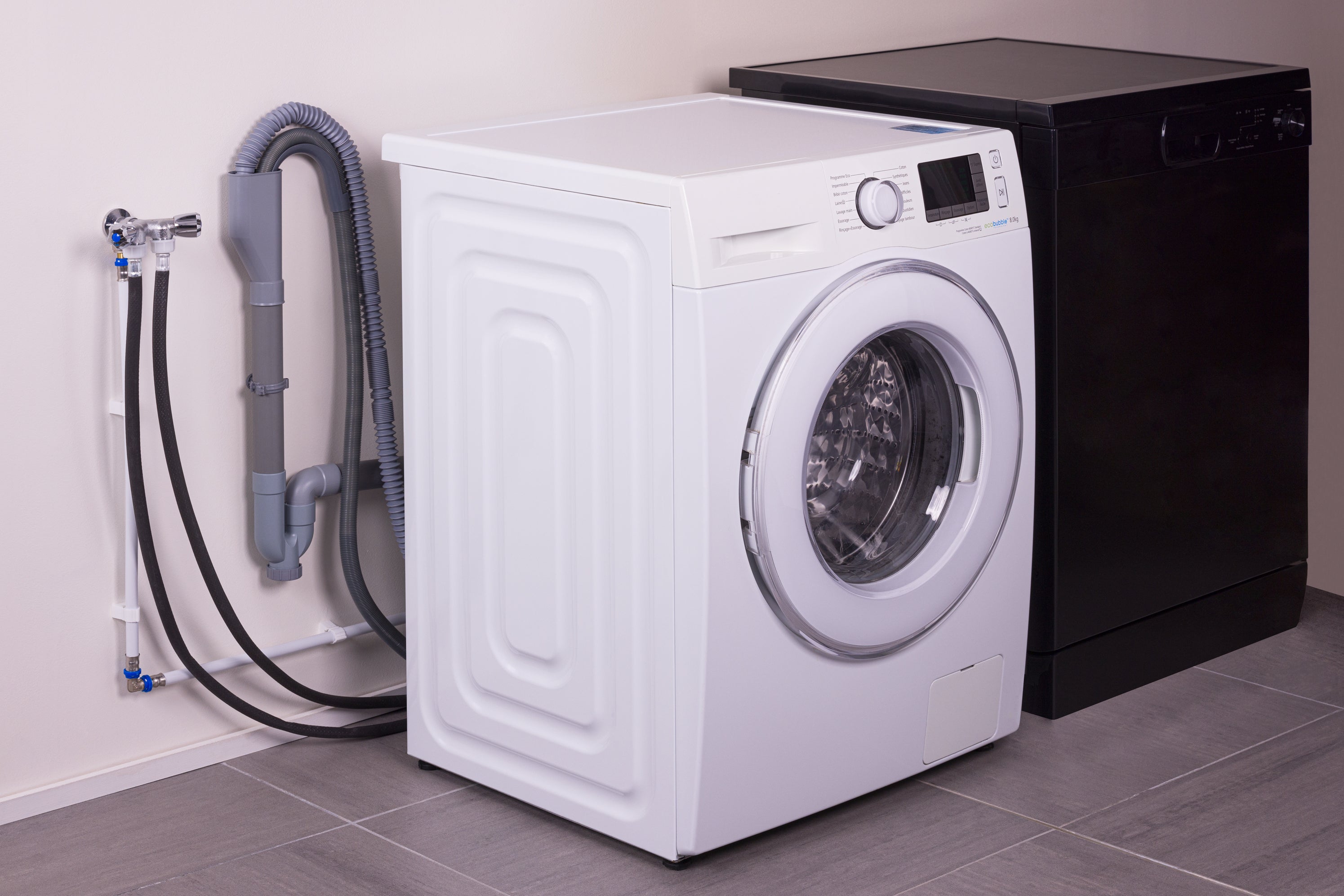 Robinet double en Y Mâle 20x27 (3/4) arrivée Mâle 15x21 (1/2) pour machine à laver NOYON & THIEBAULT - 2