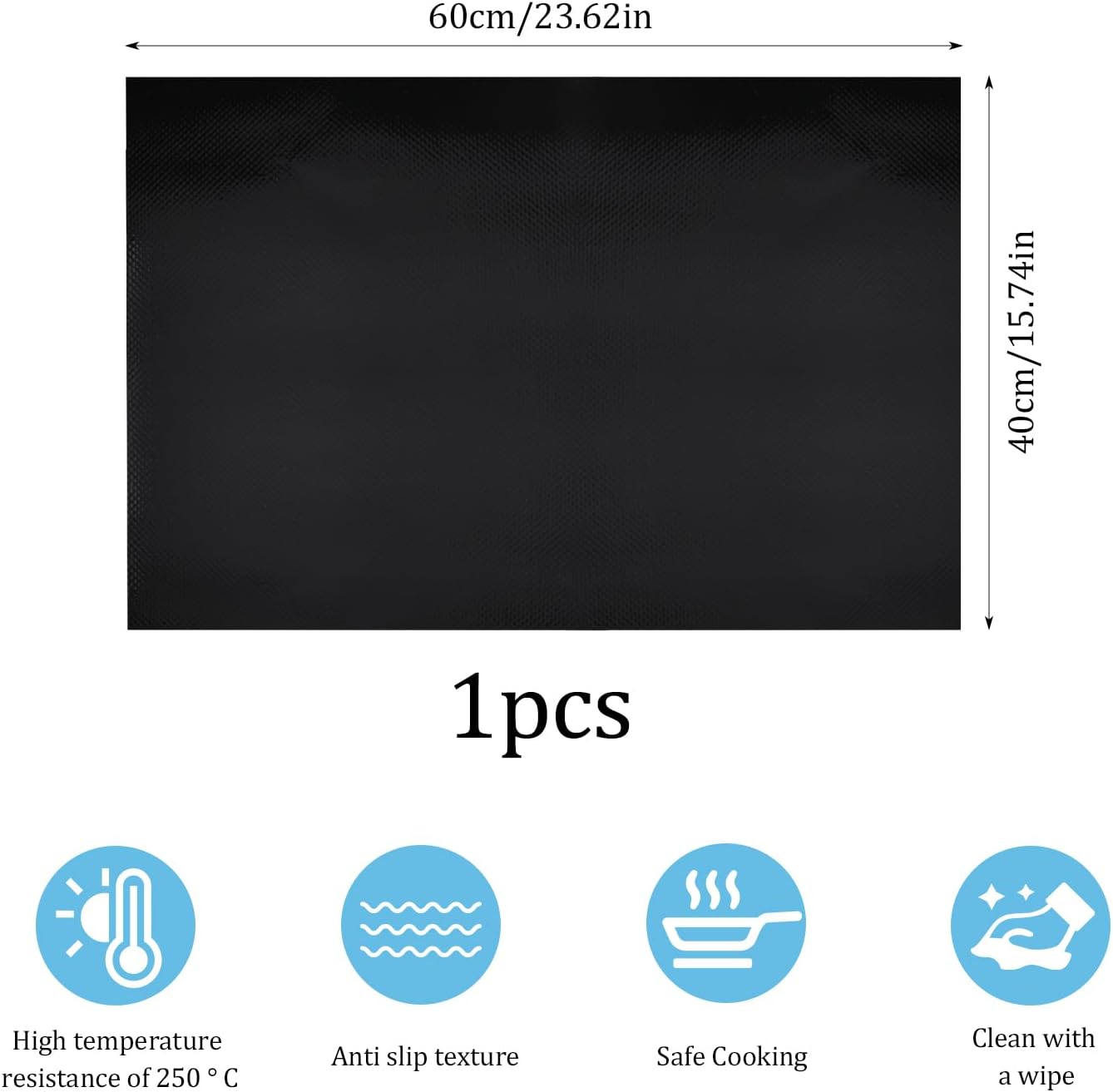40x60cm Tapis de Protection Plaque Induction Anti Dérapant Résistant à la Chaleur en Silicone Tapis Induction Cooktop Induction Tapis pour Plaque - 2