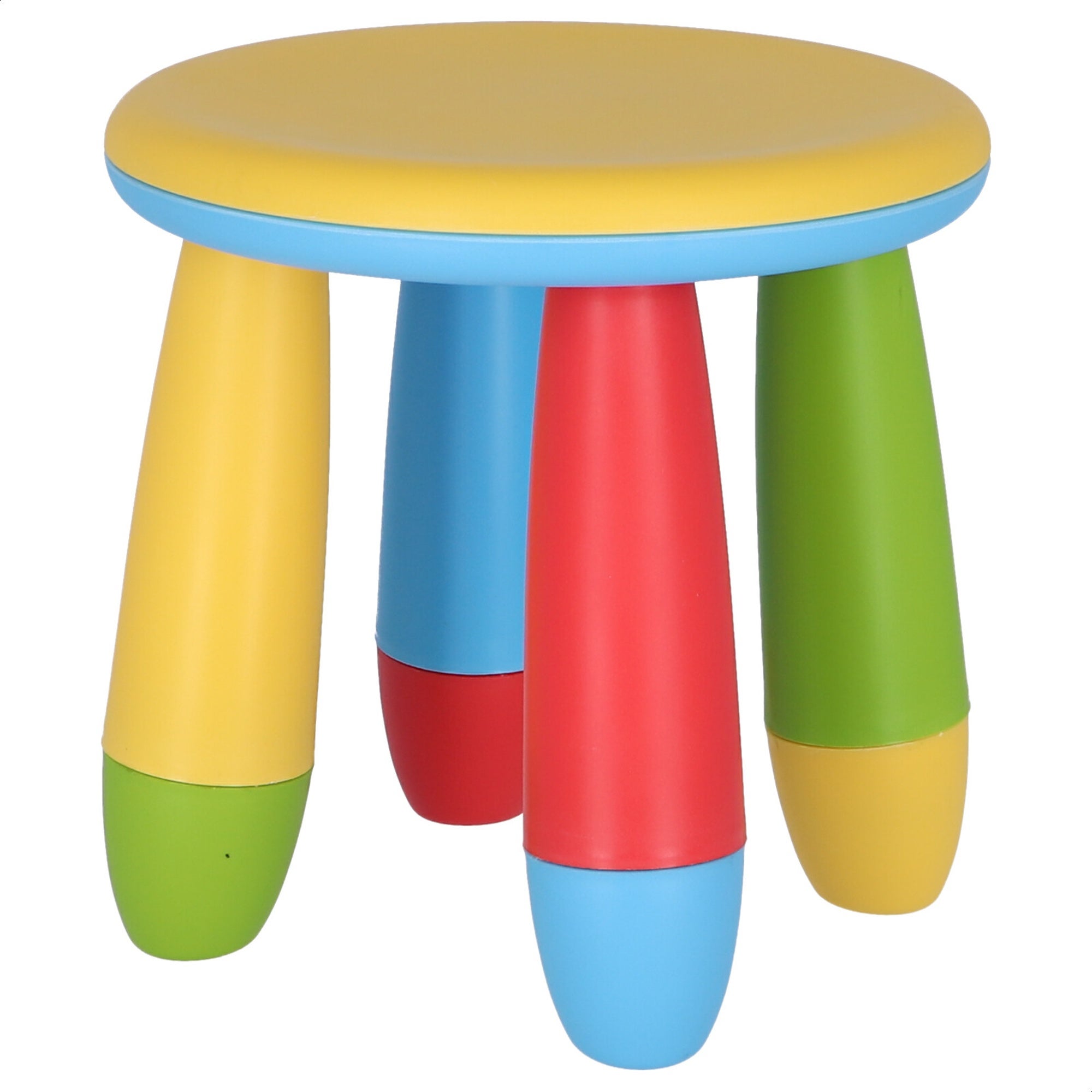 Mobili MOBILI E DECORAZIONI Sgabello per bambini giallo in plastica robusta e resistente, diametro: 30 cm x altezza: 26 cm - 3