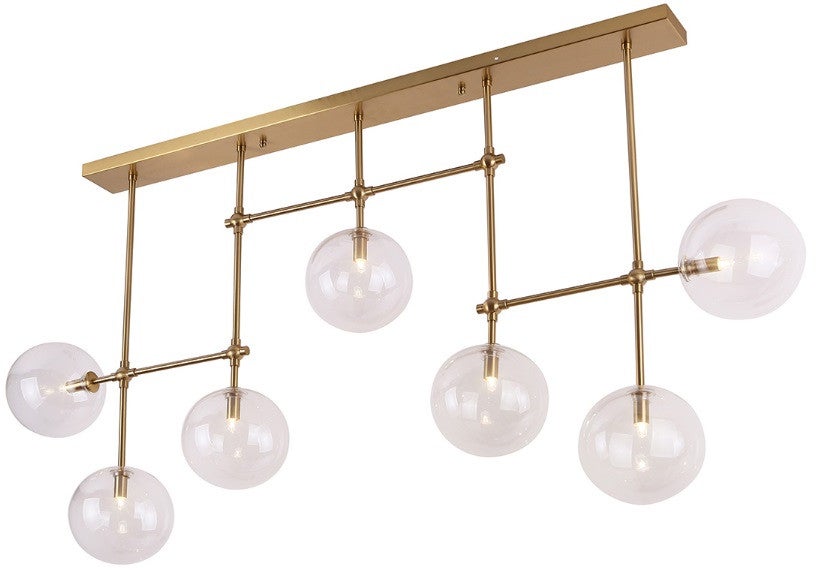 Lampa sufitowa wisząca Lollipop mosiądz 7xG9x40W wym: 75 x 140 x 18 cm metal Maxlight