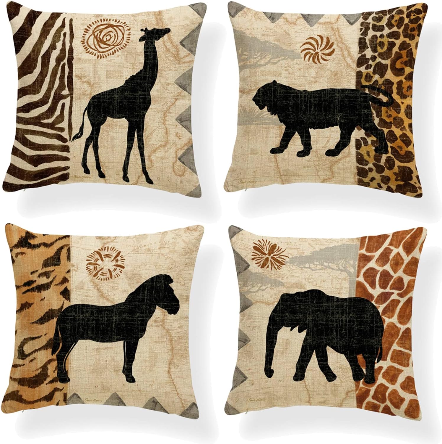 LuxFocus Lot de 4 housses de coussin de Noël rouges 45 x 45 cm - Décorations de