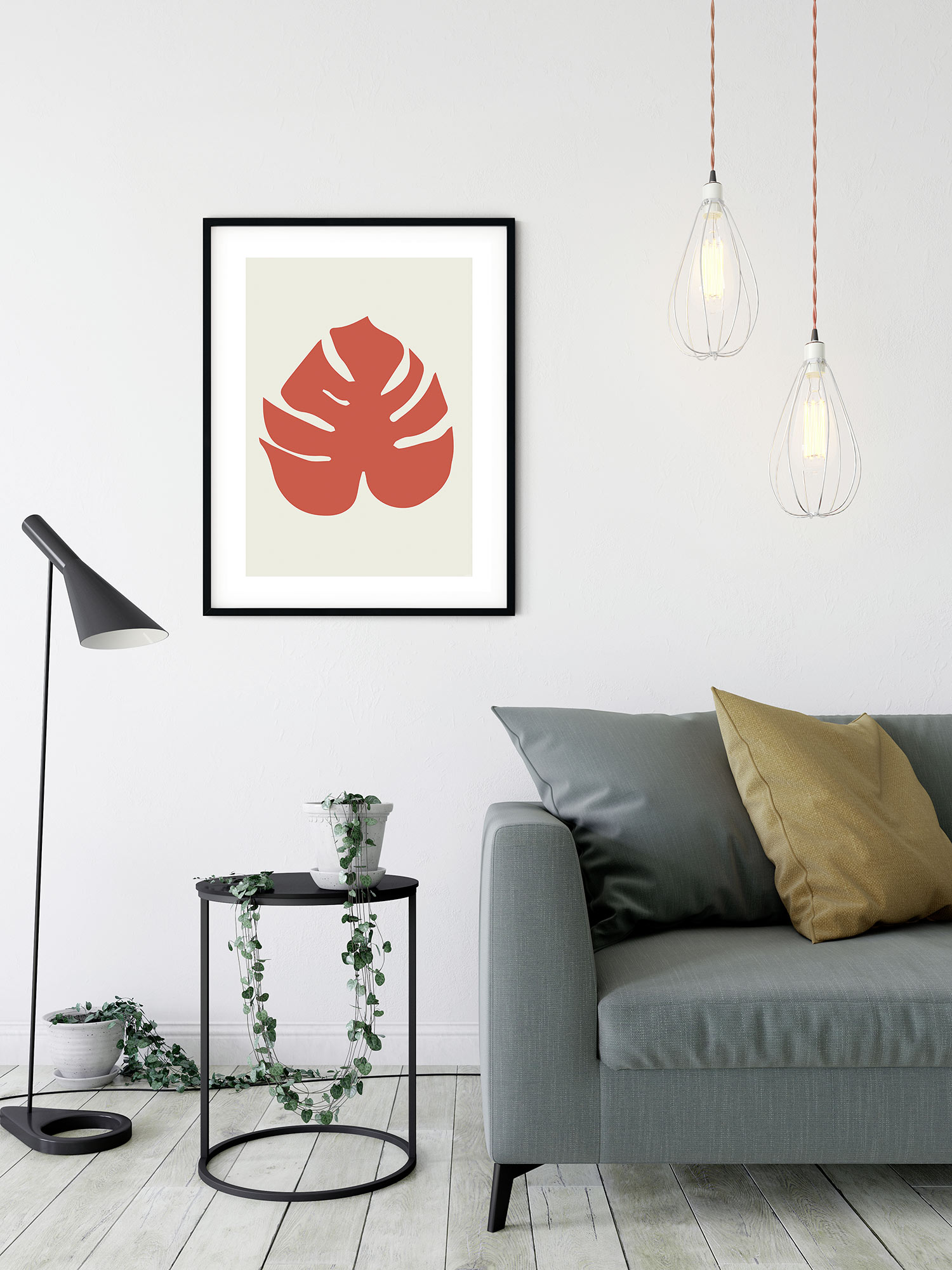 Cartel artístico de komar - marvel winter tropics black panther monstera - talla: 40 x 50 cm