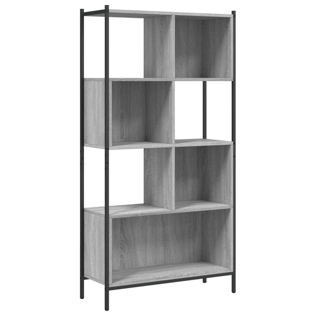Bibliothèque pour Séjour en Bois Gris H. 172 x l. 72 x P. 28 cm - 8