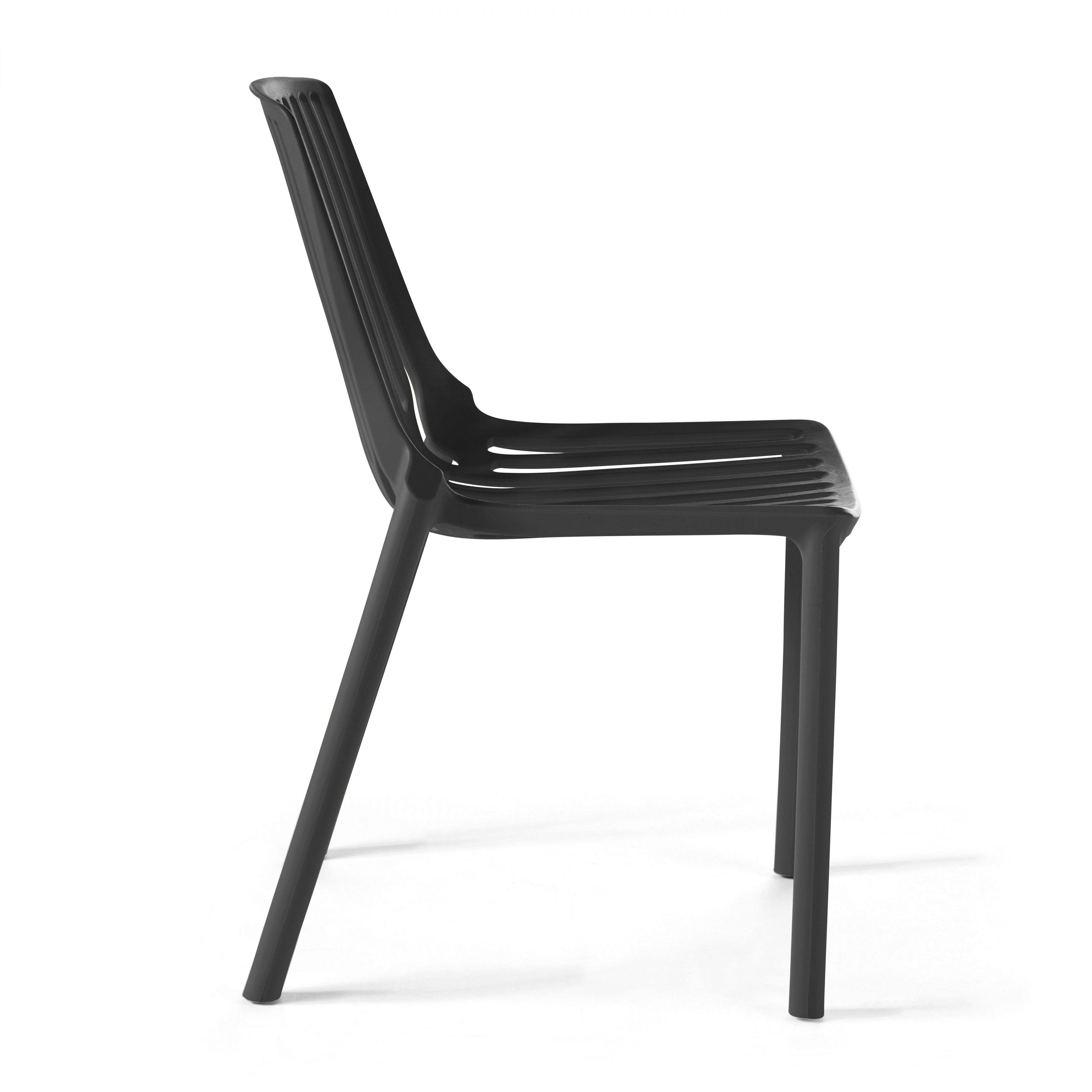 Chaise de jardin sans coussin Paris en Plastique Noir - 4
