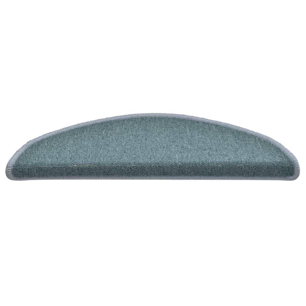 Tapis de marches d'escalier 15 pcs Bleu 56x17x3 cm - 5
