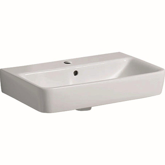 Lavabo Geberit Renova Compact avec trou de robinet avec trop-plein 60x37x17 blanc - 2