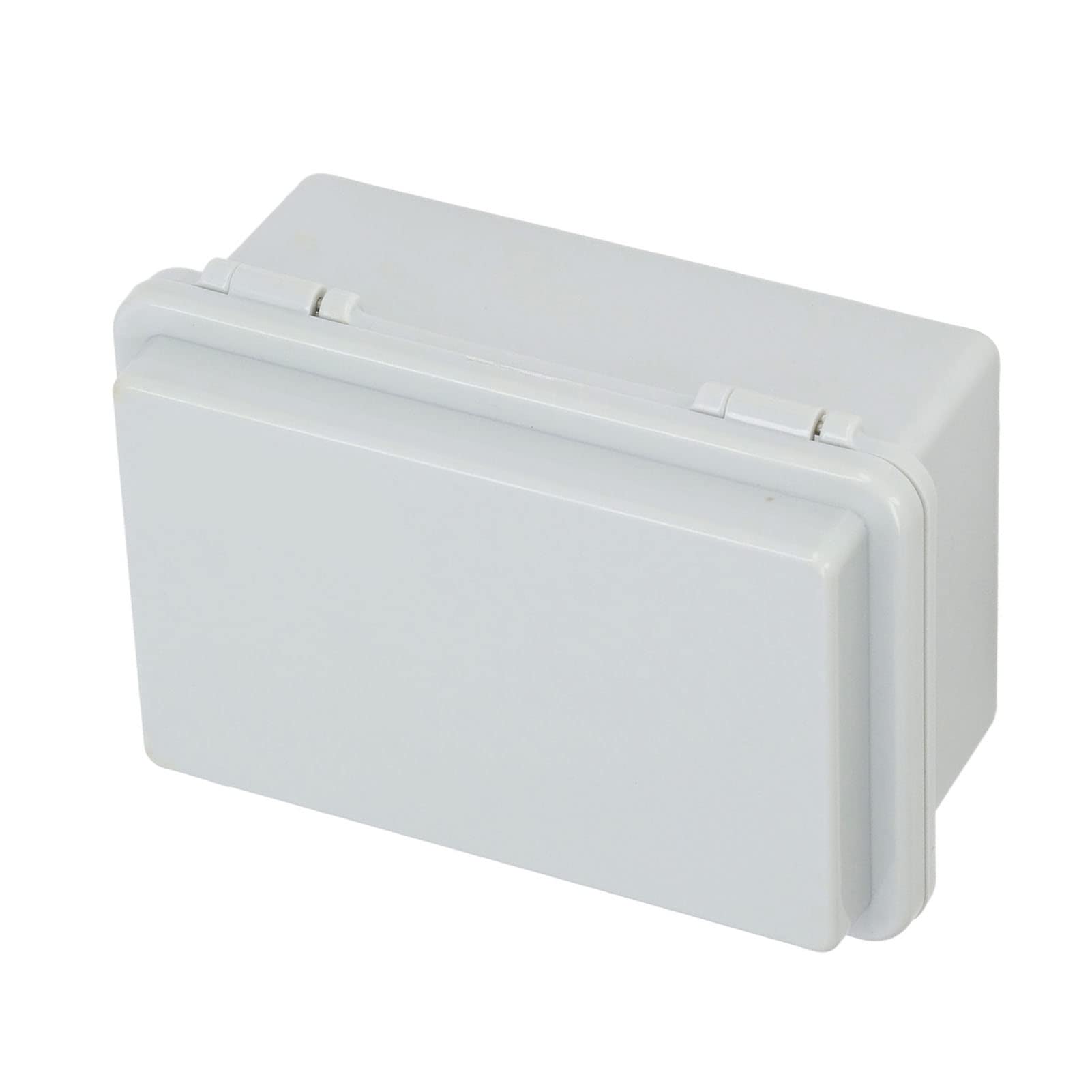 Boîte électrique étanche, boîte de jonction extérieure isolée anti-poussière avec couvercle à charnière et clip en plastique pour bricolage, gris - 4